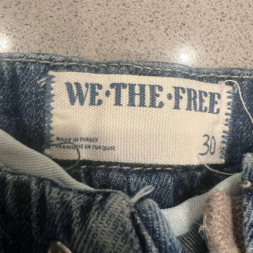Free people size 30 lotus Jean drawstring cuff yoke